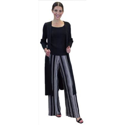 Long Crinkle Coat - Black